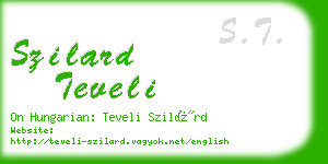 szilard teveli business card